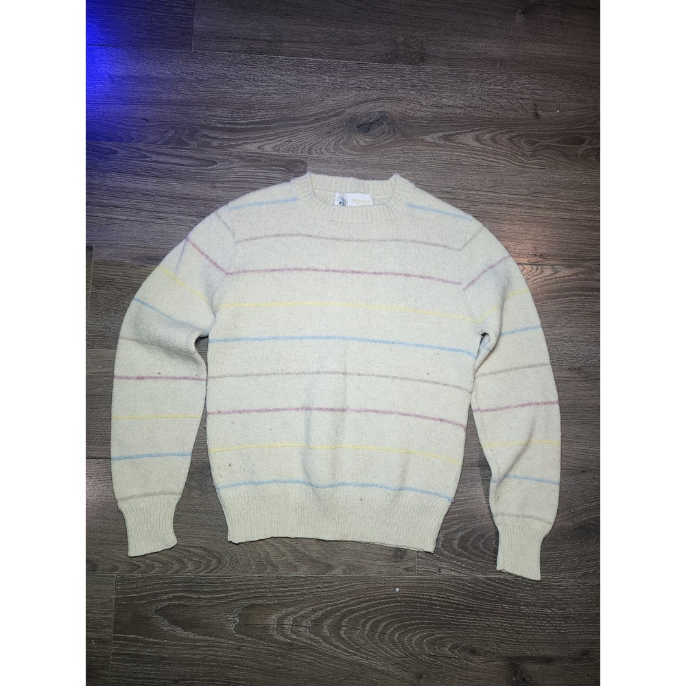 Winona Knits Vintage 80s Pastel Crew Neck Sweater Women's Small Made in USA